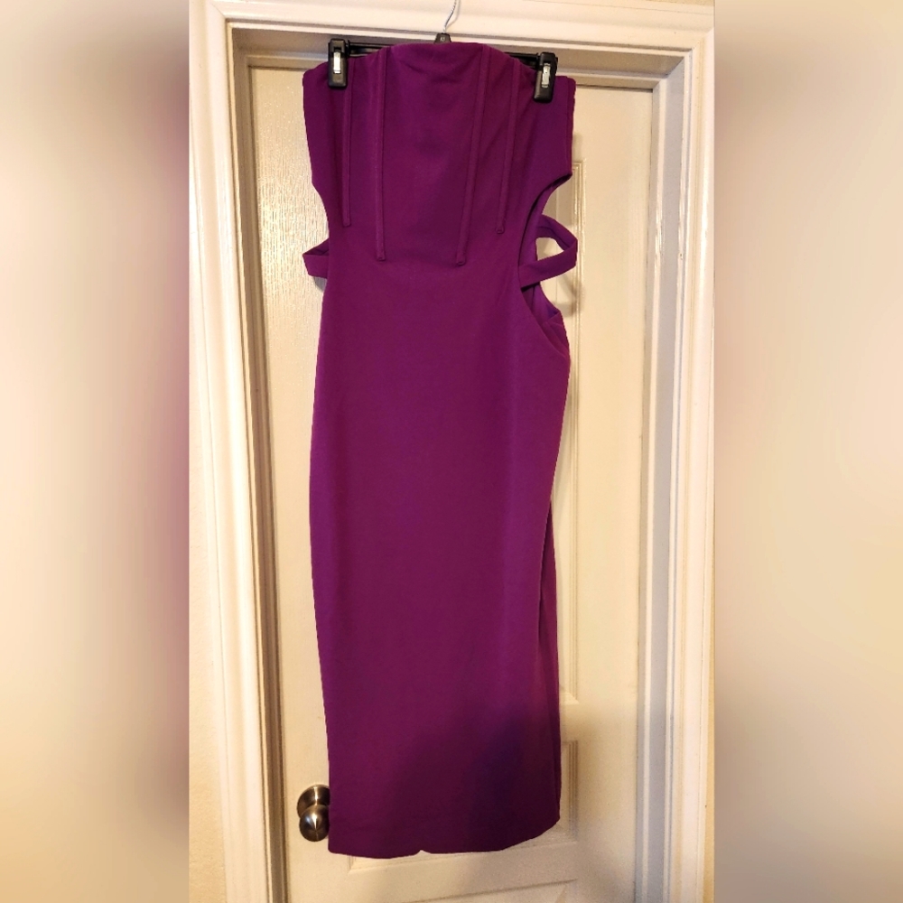 Meshki CATHERINECut Out Midi Dress - Violet size XL - Picture 7 of 7